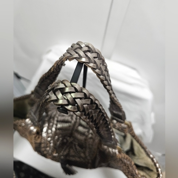 Anya Hindmarch Metallic Woven-Leather Bag - Picture 9 of 16